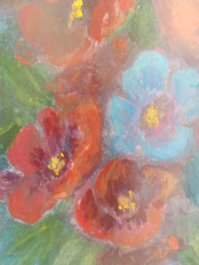 Pintura de un ramo de flores.