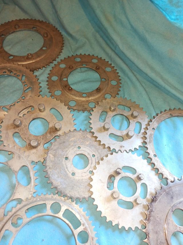 Lotto stock corone moto epoca 17 pezzi