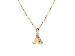 Cadena de oro 9K con inicial (a elegir) 