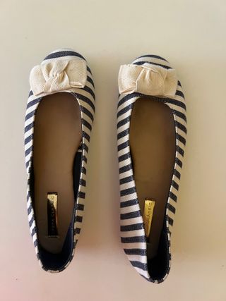 Bailarina tela y lazo rayas marineras