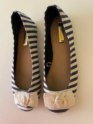 Bailarina tela y lazo rayas marineras