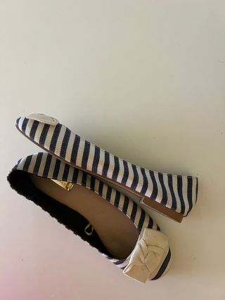 Bailarina tela y lazo rayas marineras