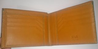 Cartera NAVA de cuero, capacidad para 11 tarjetas