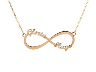 Cadena de oro 9K con colgante infinito 