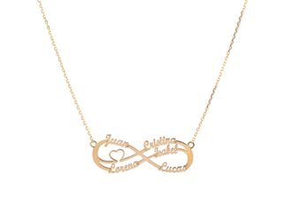 Cadena de oro 9K con colgante infinito 