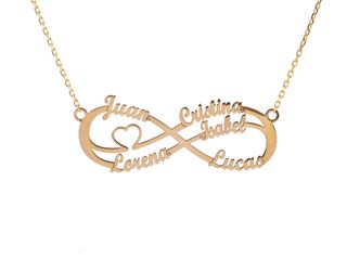 Cadena de oro 9K con colgante infinito 