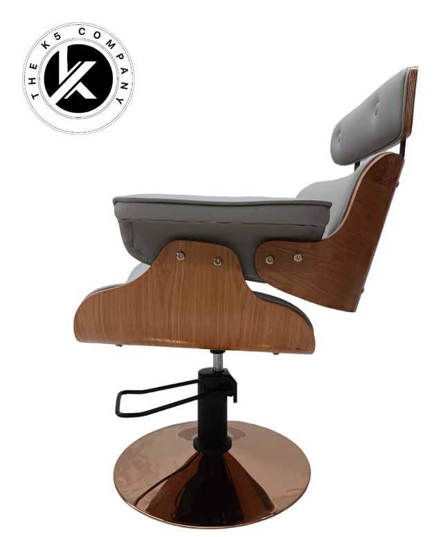 Poltrona da barbiere e parrucchiere grigia