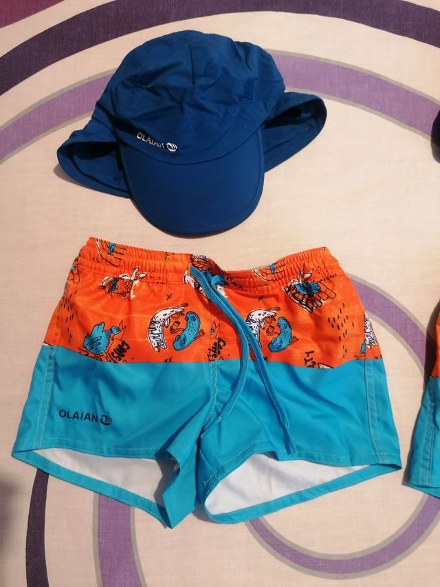Lote bañador y gorra protector 