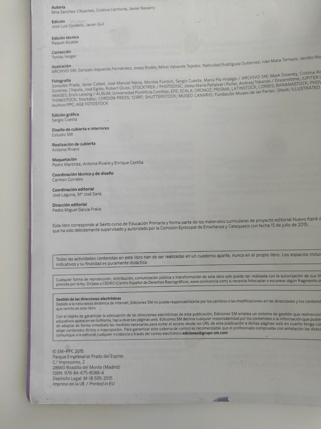 Religión católica 6° Prim sm Nuevo Kaire