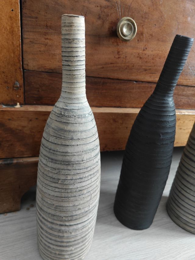 Juego tres jarrones suelo