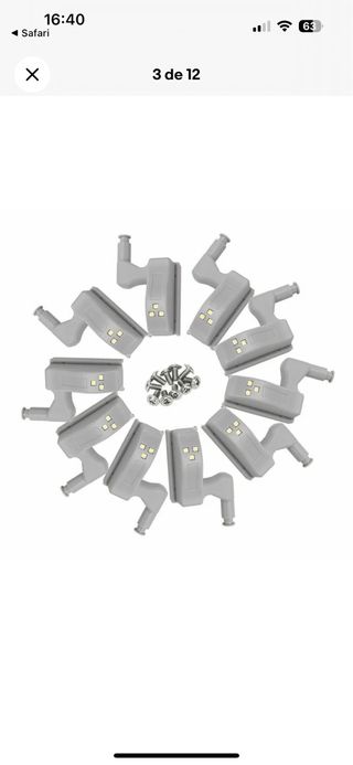Sensores luz LED armario puerta bisagra cocina
