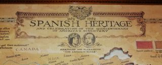 Cuadro con imagen de mapa Spanish Heritage