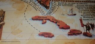 Cuadro con imagen de mapa Spanish Heritage