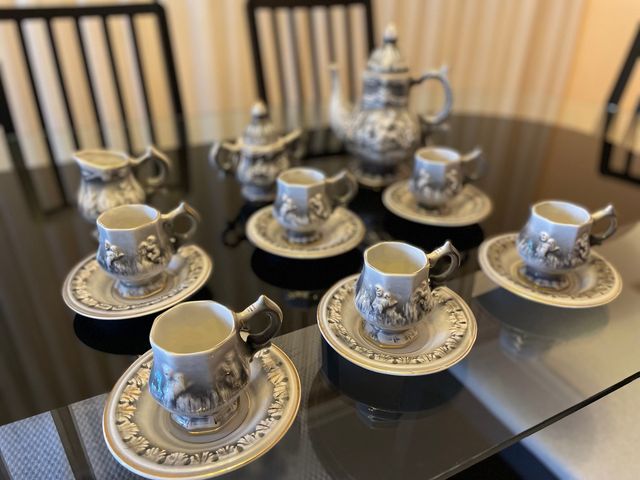 Vajilla de café de porcelana - 15 piezas