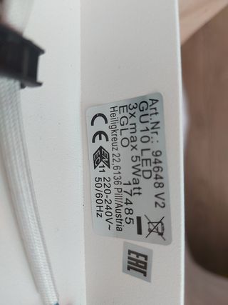 LÁMPARA 3 FOCOS DIRECCIONABLES LED Nueva