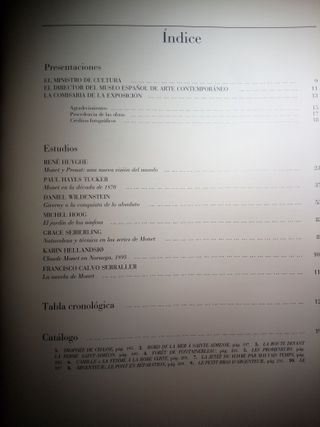 libro catalogo exposición pintura Monet