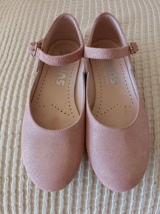 Zapatos niña comunión rosa
