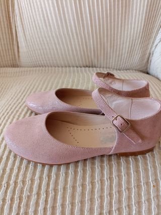 Zapatos niña comunión rosa