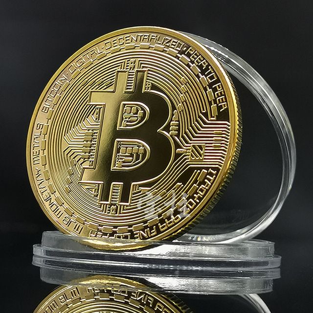Monedas Bitcoin Decoración con soporte
