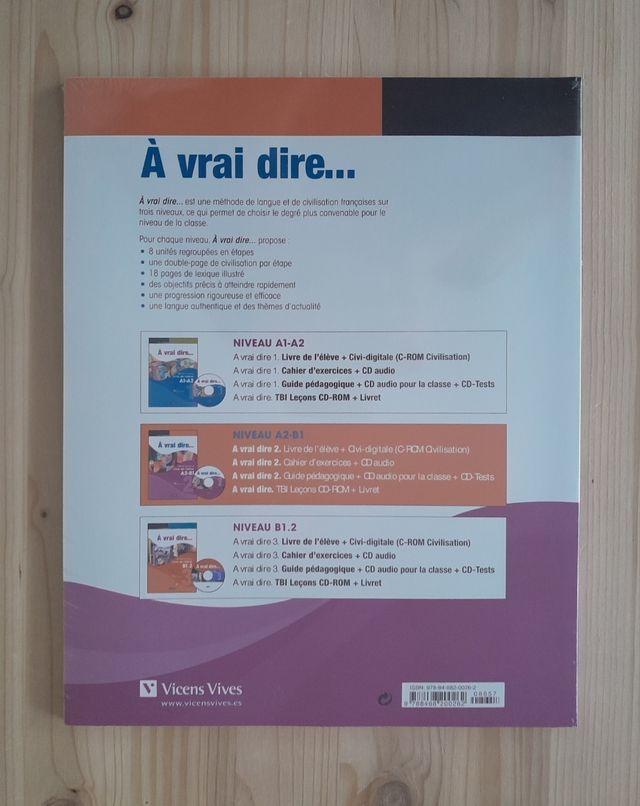 À VRAI DIRE... LIVRE Y CAHIER 2 ESO A2-B1 NUEVOS