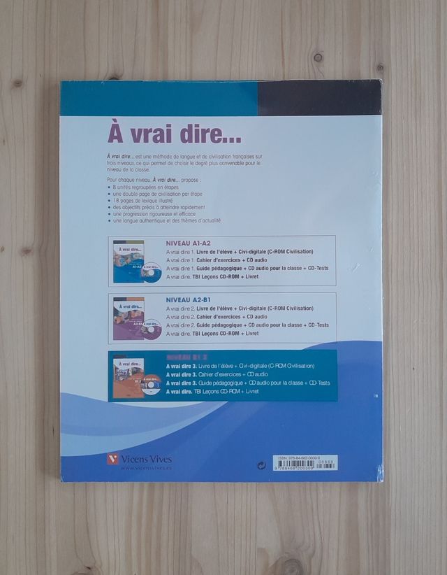 À VRAI DIRE... CAHIER D'EXERCICES 3 ESO B1.2 NUEVO