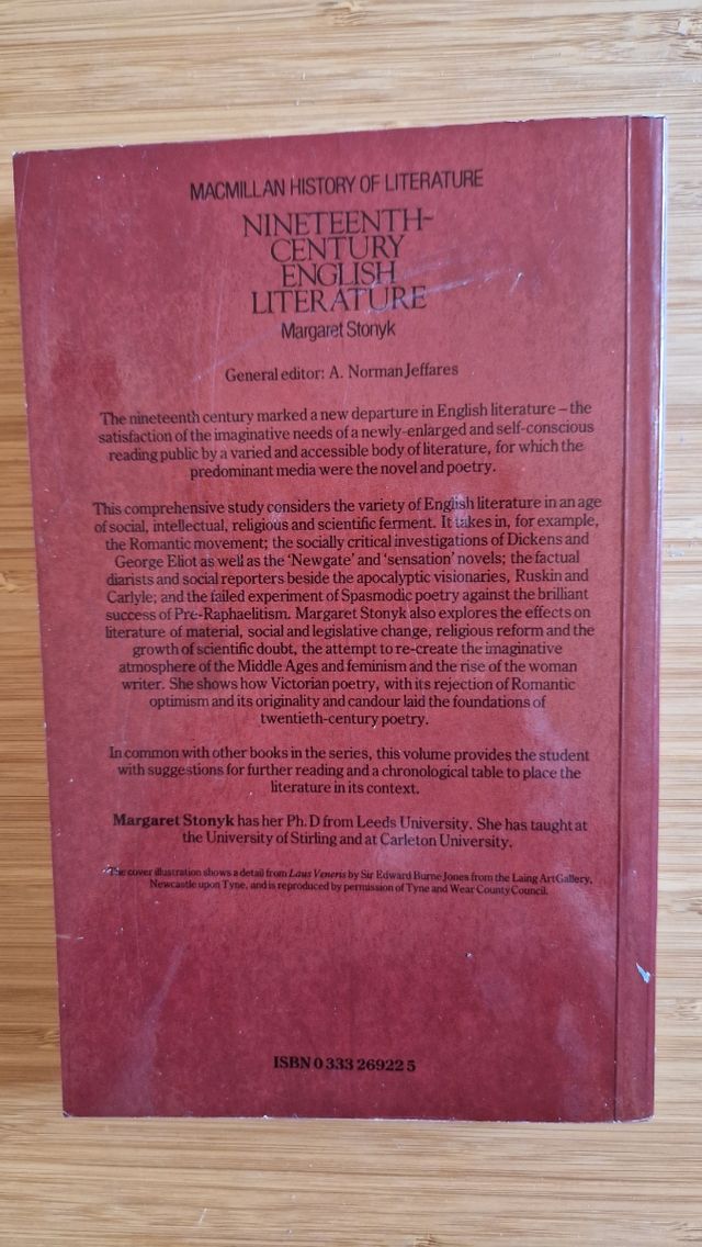 Nineteenth Century English Literature, M. Stonik