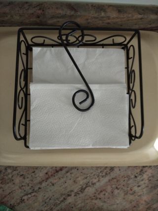 Botellero negro  de kea Servilletero forja