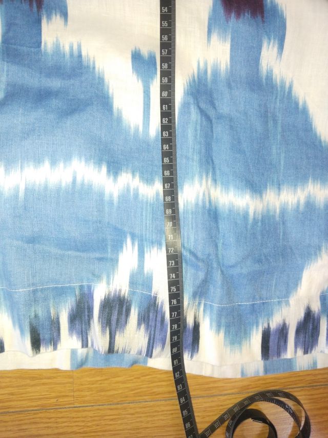 Vestido verano corto de lino blanco estamp. 