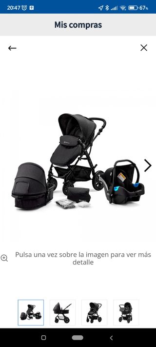 carro y silla de paseo bebe 2 piezas kindercraft
