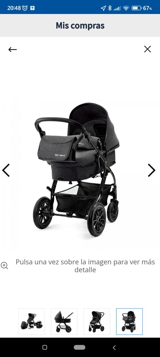 carro y silla de paseo bebe 2 piezas kindercraft