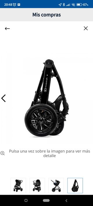 carro y silla de paseo bebe 2 piezas kindercraft