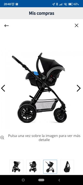carro y silla de paseo bebe 2 piezas kindercraft