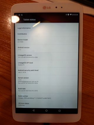Tablet LG G Pad 8.3 (LineageOS)
