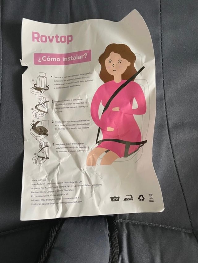 Cinturón embarazo para el coche 