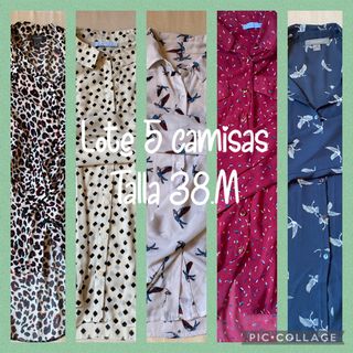 Lote 5 camisas Talla 38/M