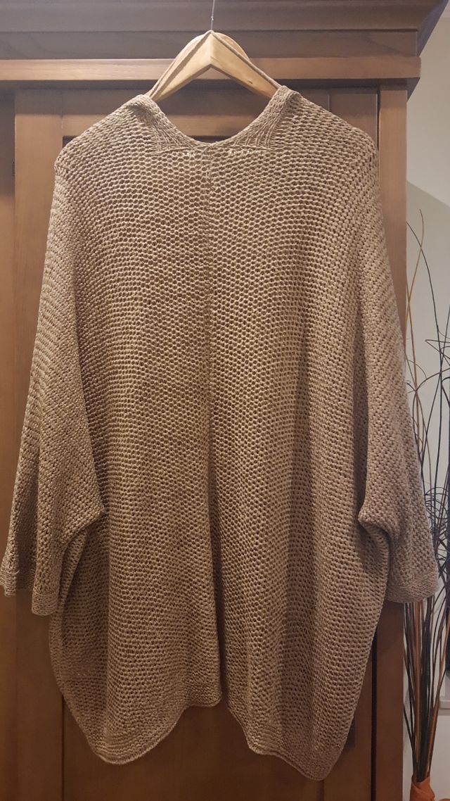 CHAQUETA 48 50 MUJER CARDIGAN PUNTO CALADO