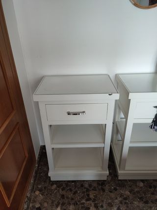 mesita noche blanca