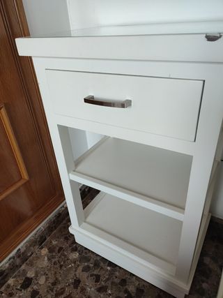 mesita noche blanca