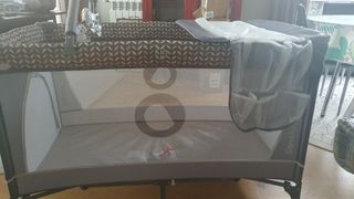 Cuna viaje plegable 2 alturas colchóncambiador