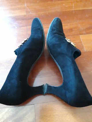 Zapatos mujer tacón negros. T 37