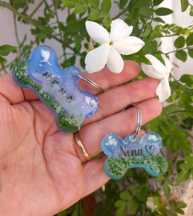 Plaquita para perros de resina