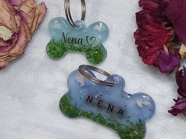 Plaquita para perros de resina