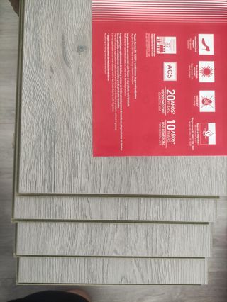 Suelo laminado XXL 180cm AC-5, 10mm, Gris Roble