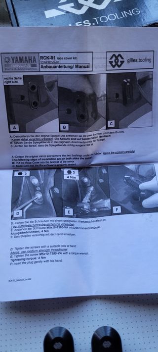 Tapas Soporte espejos Yamaha R1 2015-19