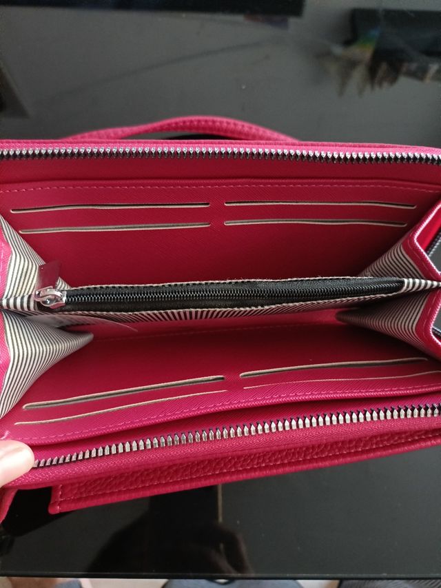 NUEVO!! Bolsito billetero y para movil rosa