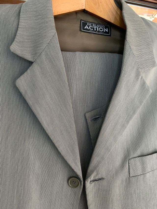 Completo uomo grigio chiaro, tg 50, made in Italy