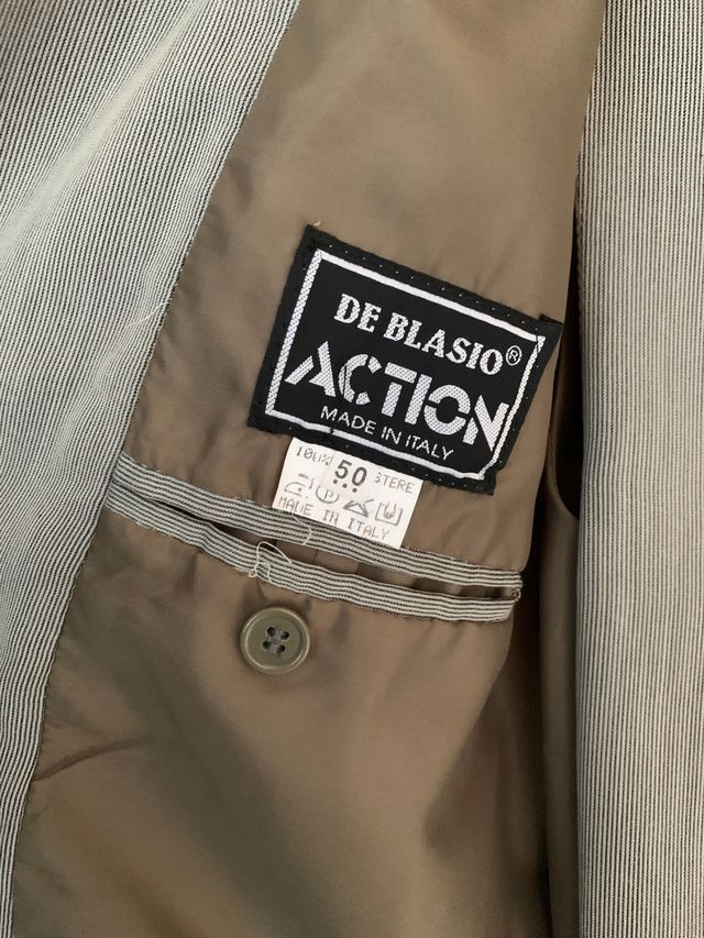 Completo uomo grigio chiaro, tg 50, made in Italy