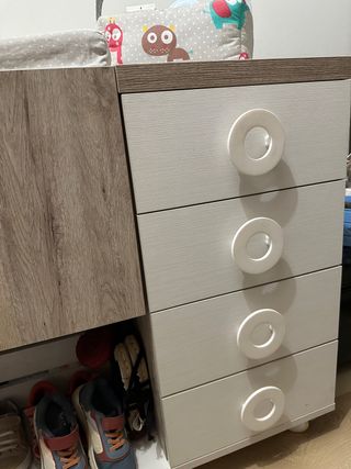 Mueble cambiador de bebé