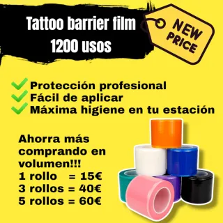 🟦 Film plástico protección para maquina de tatuar