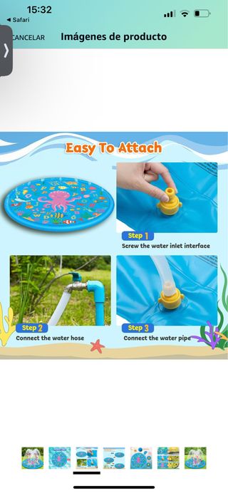 piscina con aspersor d170cm NUEVO